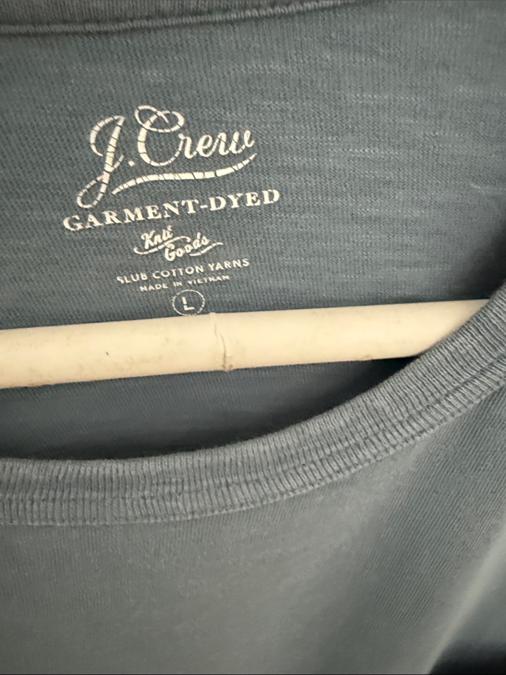 J. Crew Garment-Dyed Slub Cotton Tee - Slate Blue